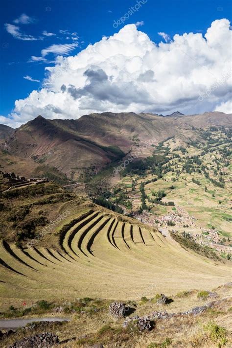 Farming terraces by the Inca — Stock Photo © wollertz #120774220