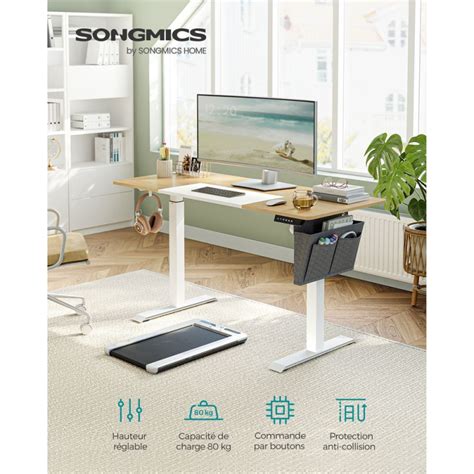 Songmics MAGOT Bureau Gamer assis debout électrique design et pratique