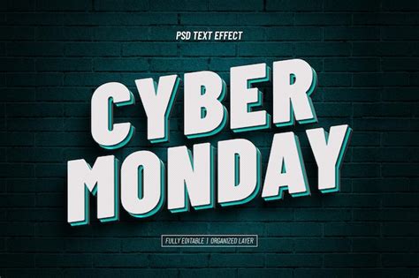 Effet De Texte Cyber Monday Psd Gratuite