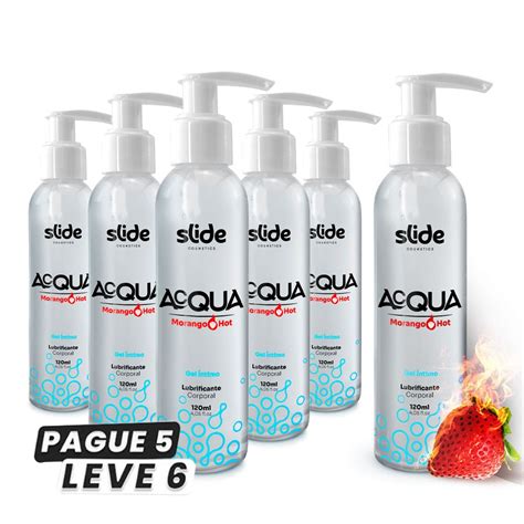 Leve Pague Lubrificante Corporal Acqua Morango HOT Ml Sex Shop Loja Do Prazer