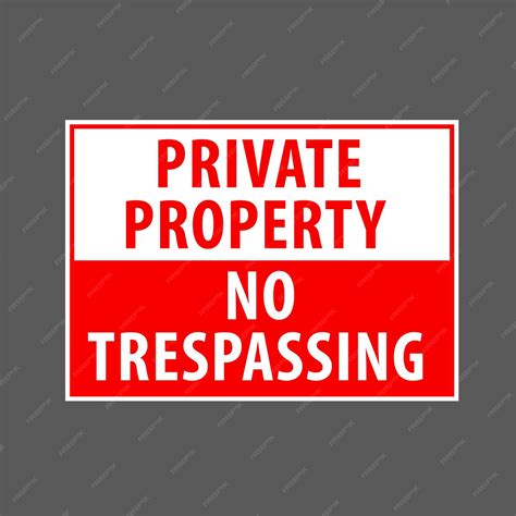 Premium Vector Private Property No Trespassing Sign On Isolated