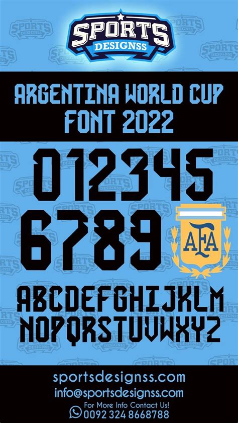 Argentina World Cup Font 2022 23 Free Download