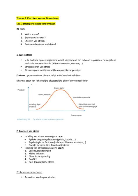 Psychodiagnostiek Bij Volwassenen Les Stressgerelateerde