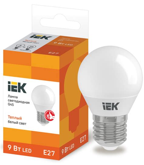 Лампа светодиод. (LED) Шар Е27 9Вт 810лм 3000К 230В матов. IEK - купить ...