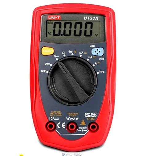 UNI T UT 33A Digital Multimeter Slim Pocket Portable Handheld