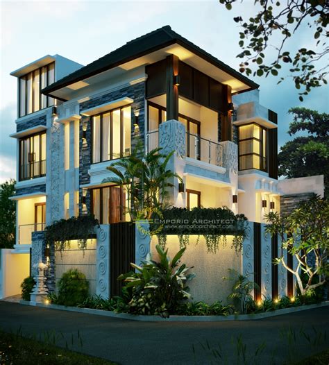 Desain Rumah Style Villa Bali Tropis Yang Mewah Dan Unik Di Jakarta