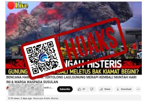 Infopublik Cek Fakta Video Erupsi Gunung Merapi Pada April