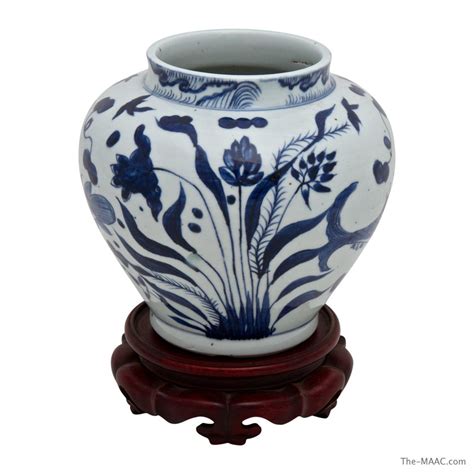 Blue and White Chinese Vase - Manhattan Art and Antiques Center