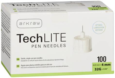 Techlite Pen Needle 4mmx32g 100ct Unifine Pentips Plus Pen