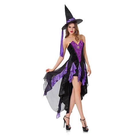 Broomstick Babe Sexy Halloween Deluxe Adult Bewitching Beauty Purple