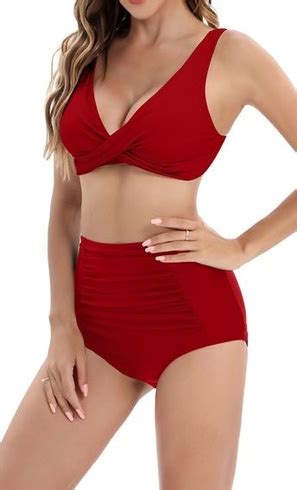 Dámské plavky Laorchid Dvoudílný bikini set plavky s vysokým pasem sexy plavky bandeau bikini