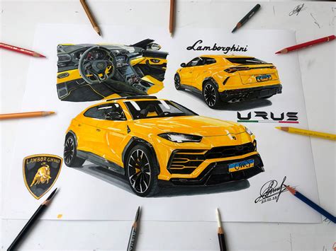 Drawing Lamborghini Urus, Urus Drawing, Realistic Urus, Pencils ...