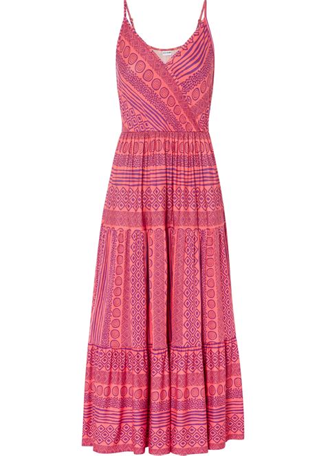 Modernes Kleid Mit Sch Nem Druck Pink Graphisch Regular