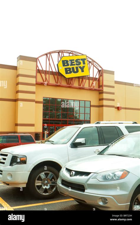 The Front Entrance And Logo Sign For A Best Buy Retail Electronics