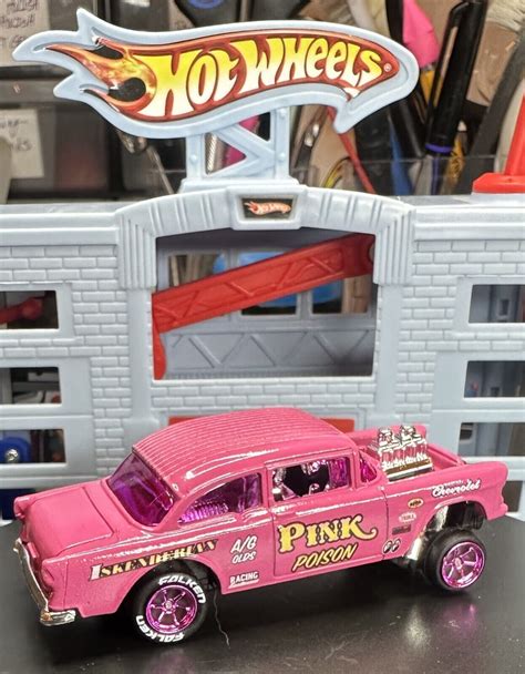 2012 Hot Wheels 55 Chevy Bel Air Gasser Pink Poison Pink Enamel Custom Ebay