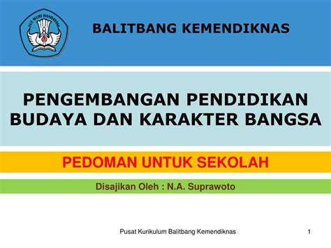 PPT PENGEMBANGAN PENDIDIKAN BUDAYA DAN KARAKTER BANGSA PowerPoint