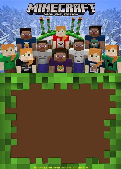 Pin On Minecraft Birthday Invitations