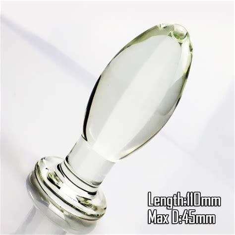 Godemiché Anal en cristal de 60mm grand verre Pyrex fausse perle masturbateur jouets sexuels
