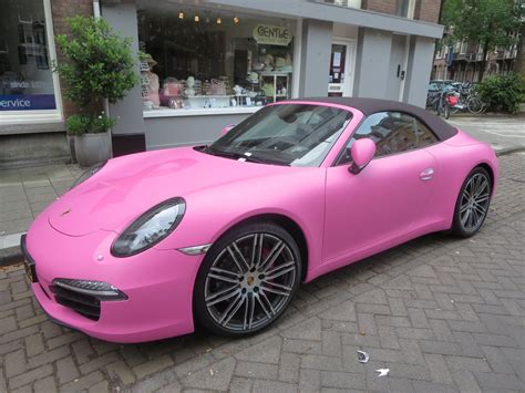 Pink Porsche Pink Car Car Travel Pink