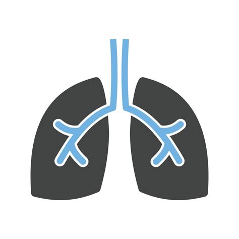 Lungs Glyph Blue And Black Icon 10893680 Vector Art At Vecteezy