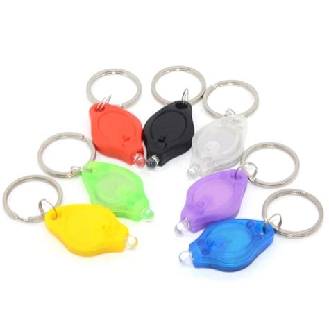 tooloflife Mini LED Keychain Key Chain Torch Lamp Flashlight Key Ring Light Diamond Shape ...