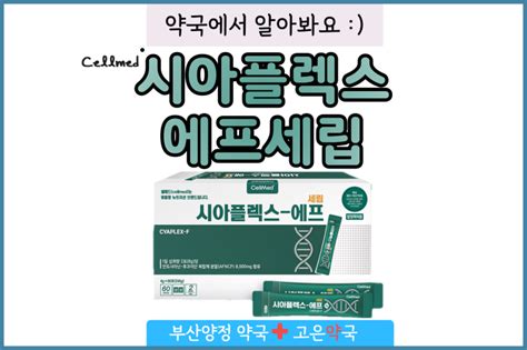 셀메드 시아플렉스에프세립 리뷰 구매방법 가격이 궁금하다면 네이버 블로그