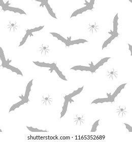 Bat Seamless Pattern Halloween Repeating Texture Stock Vector Royalty