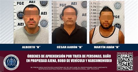 Aprehende La Fiscal A Regional Del Estado A Tres Sujetos Por Diversos