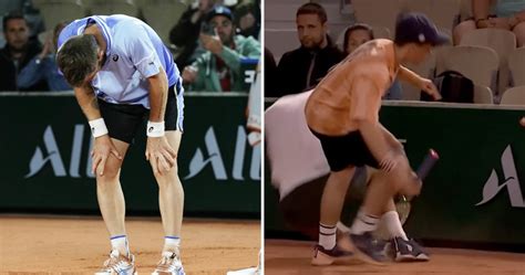 Sceny W Roland Garros Znany Tenisista Bole Nie Znokautowany Na