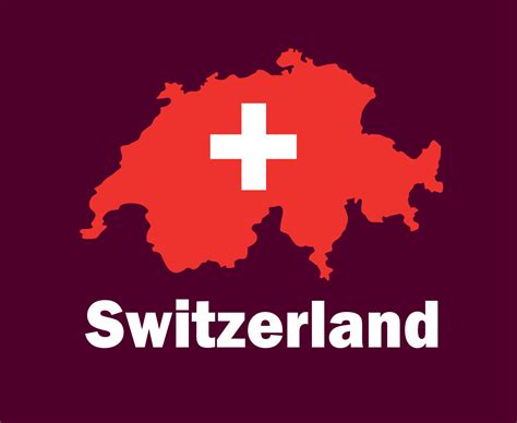 Switzerland Map Flag With Names Symbol Design Europe football Final ...