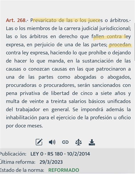 Jos Chalco Salgado On Twitter Expliquemosprevaricato Es Delito Si