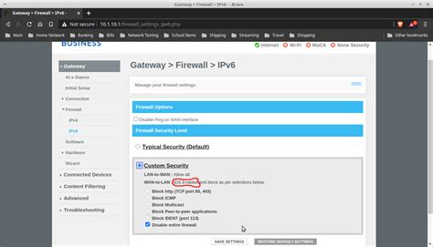 Static Ipv4 Address And Ipv6 Pass Thru Mode Comcast Business Support Community