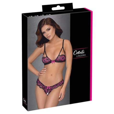 Completo Intimo Sexy Donna Aperto In Pizzo Cottelli Lingerie Sexy Donna