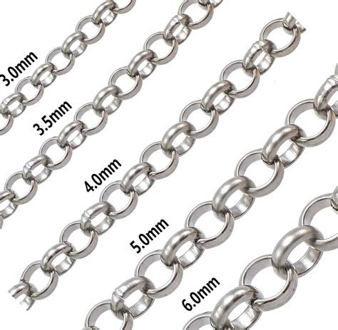 Bulk Wide 2 5 3 3 5 4 5 6 Mm Rolo Chain 304 Stainless Steel