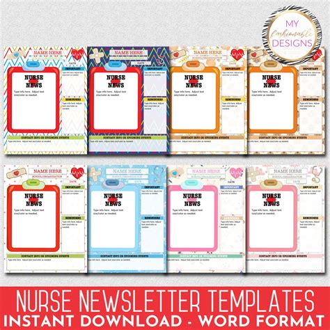 Nurse Newsletter Templates Designs Included Word Format Instant