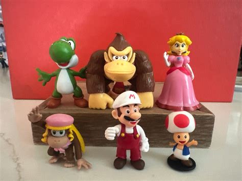 6 Pcs Super Mario Mini Figures Collection Set, Birthday Cake Topping ...