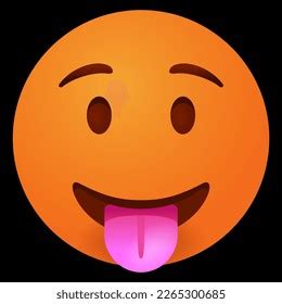 Emoji Face Tongue Vector Illustration Stock Vector (Royalty Free ...