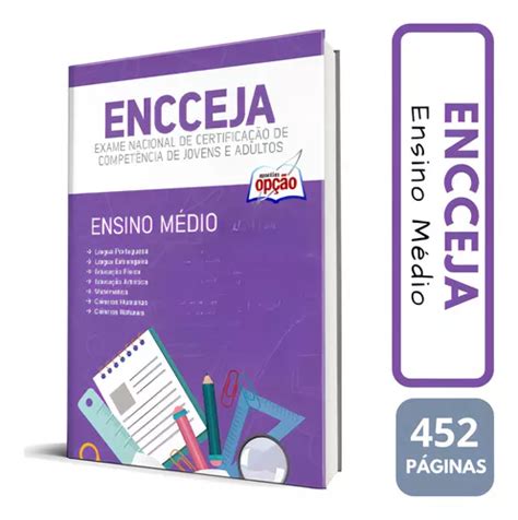 Apostila Encceja Atualizada Ensino Médio Ed Opção MercadoLivre