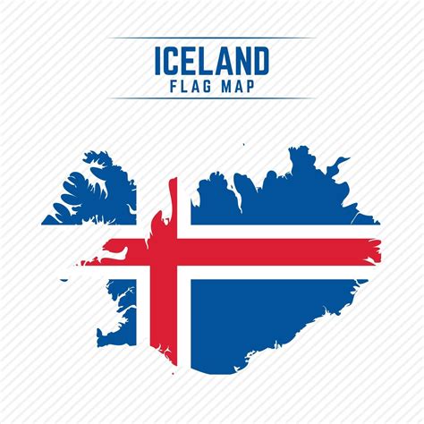 Flag Map of Iceland 2400709 Vector Art at Vecteezy