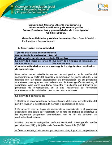 Guia De Actividades Y Rubrica De Evaluaci N Fase Inicial