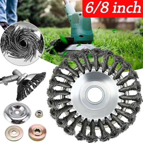 68 Weed Brush Steel Wire Trimmer Wheel Garden Lawnmower Grass Cutter Head Tool Ebay