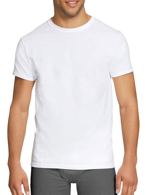 Hanes Men S Stretch White Crew T Shirt Undershirts 3 Pack