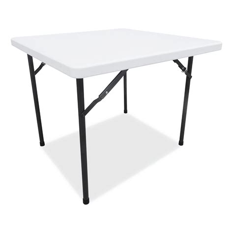 Alera Square Plastic Folding Table 36w X 36d X 29 14h White