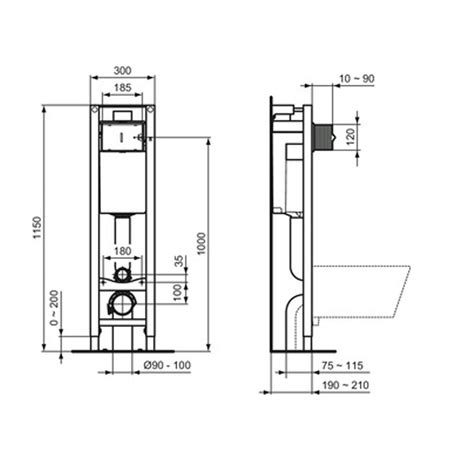Eco M Тясна структура за вграждане E2332AA с бутон R0121AA