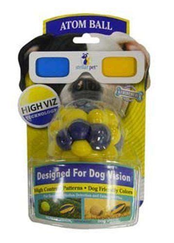 Romp High Viz Atom Ball Elastomer Ball Dog Toy By Romp Brain Games