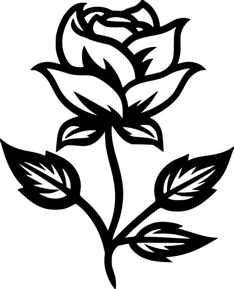 Flower, Black and White Vector illustration 26707920 Vector Art at Vecteezy