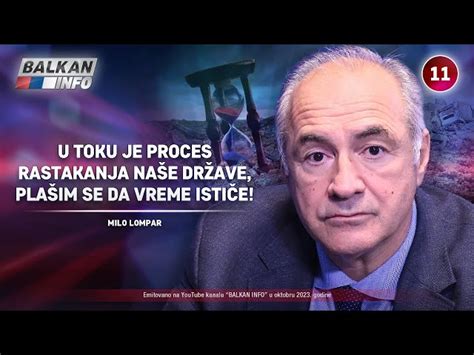 INTERVJU Milo Lompar U toku je proces rastakanja države plašim se