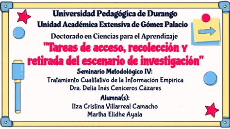 Tareas En El Escenario De InvestigaciÓn