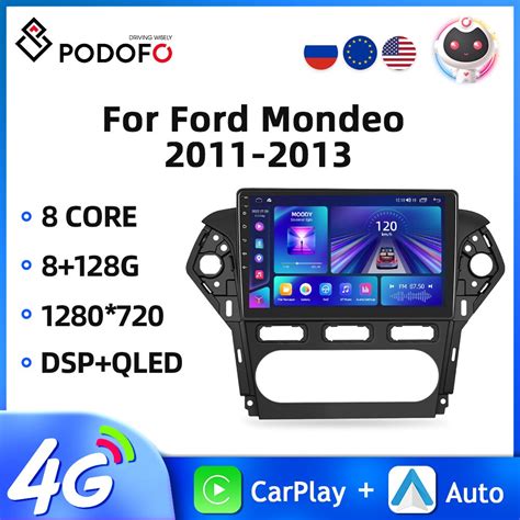 Rádio do carro de podofo 2din para ford mondeo CHIA X 2011 2013 android