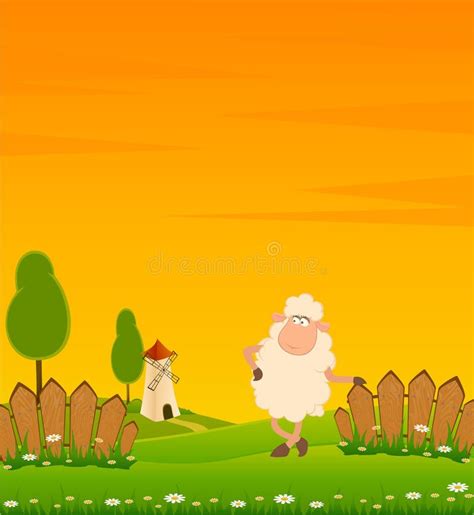 Cartoon smiling sheep stock vector. Illustration of happiness - 15693536